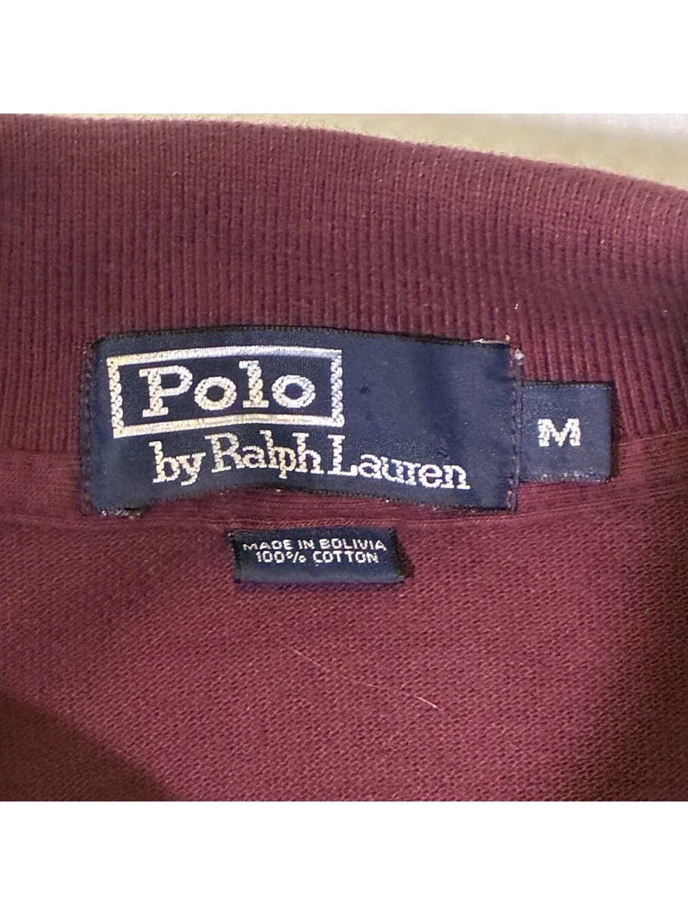 Polo Ralph Lauren Shirt Men Medium M Red Pony Long Sleeve Black Embroidered